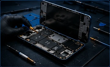 Assistência técnica para smartphone em bancada